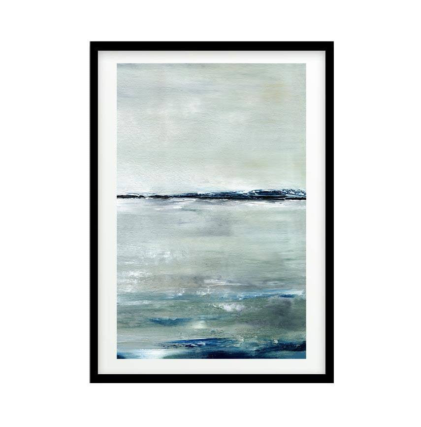 abstract seascaope print digital print downloadable art deep blue Sky Whitman