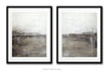 Abstract prints set of two diptych interior design landscape gray brown Sky Whitman