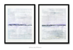 Contemporary abstract print duo modern downloadable printable art white lavender Sky Whitman