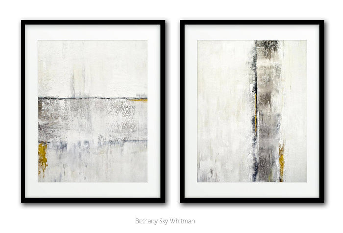 Gold print white abstract print digital download printable art Sky Whitman