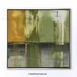 olive green modern art for sale sage green abstract sky whitman