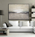 Original landscape painting framed modern art horizon contemporary painting Sky Whitman
