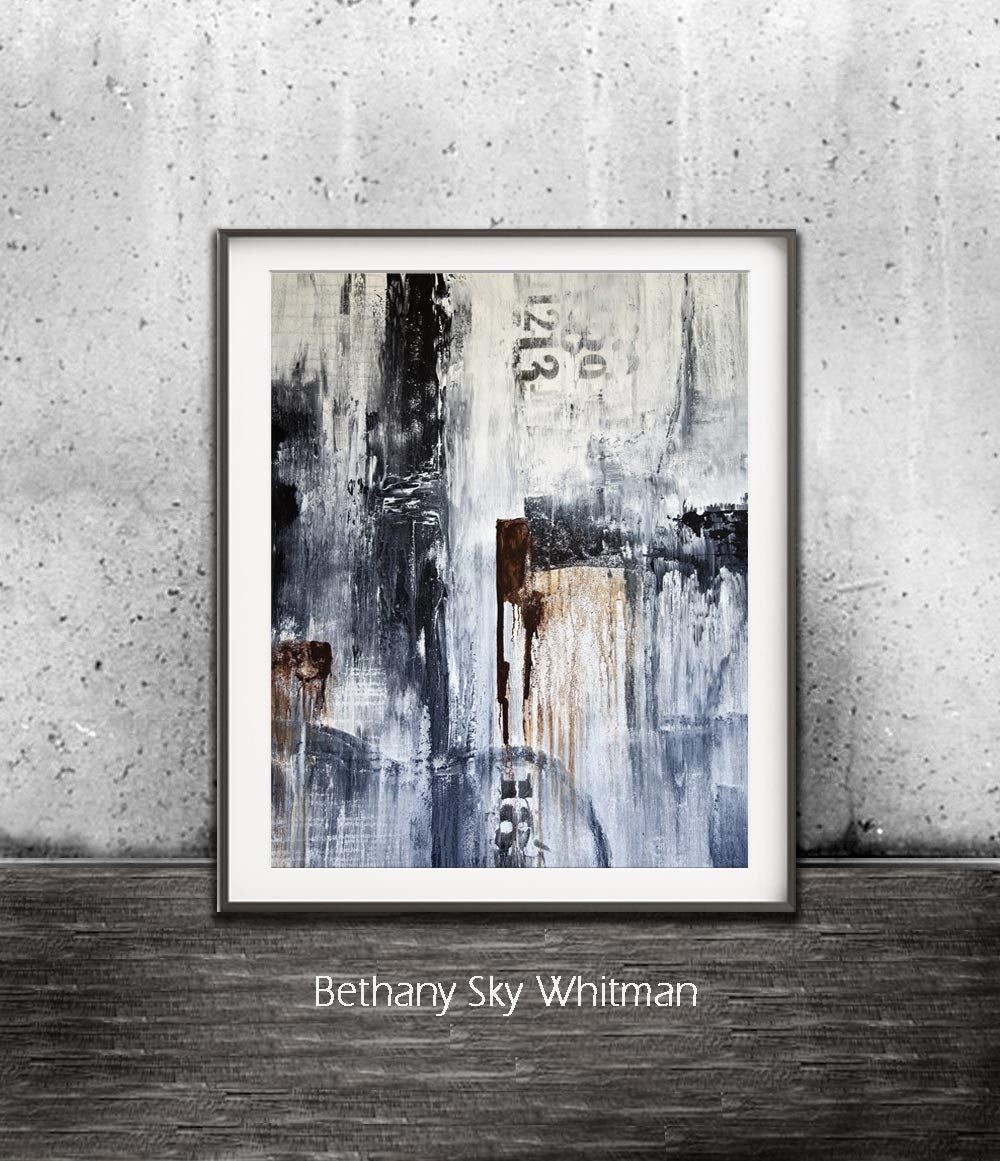 urban wall decor digital print printable art loft grunge Sky Whitman