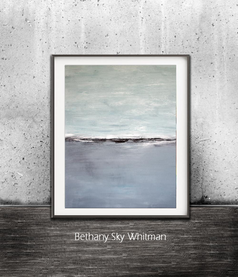 printable download abstract print modern art accent piece landscape light print Sky Whitman