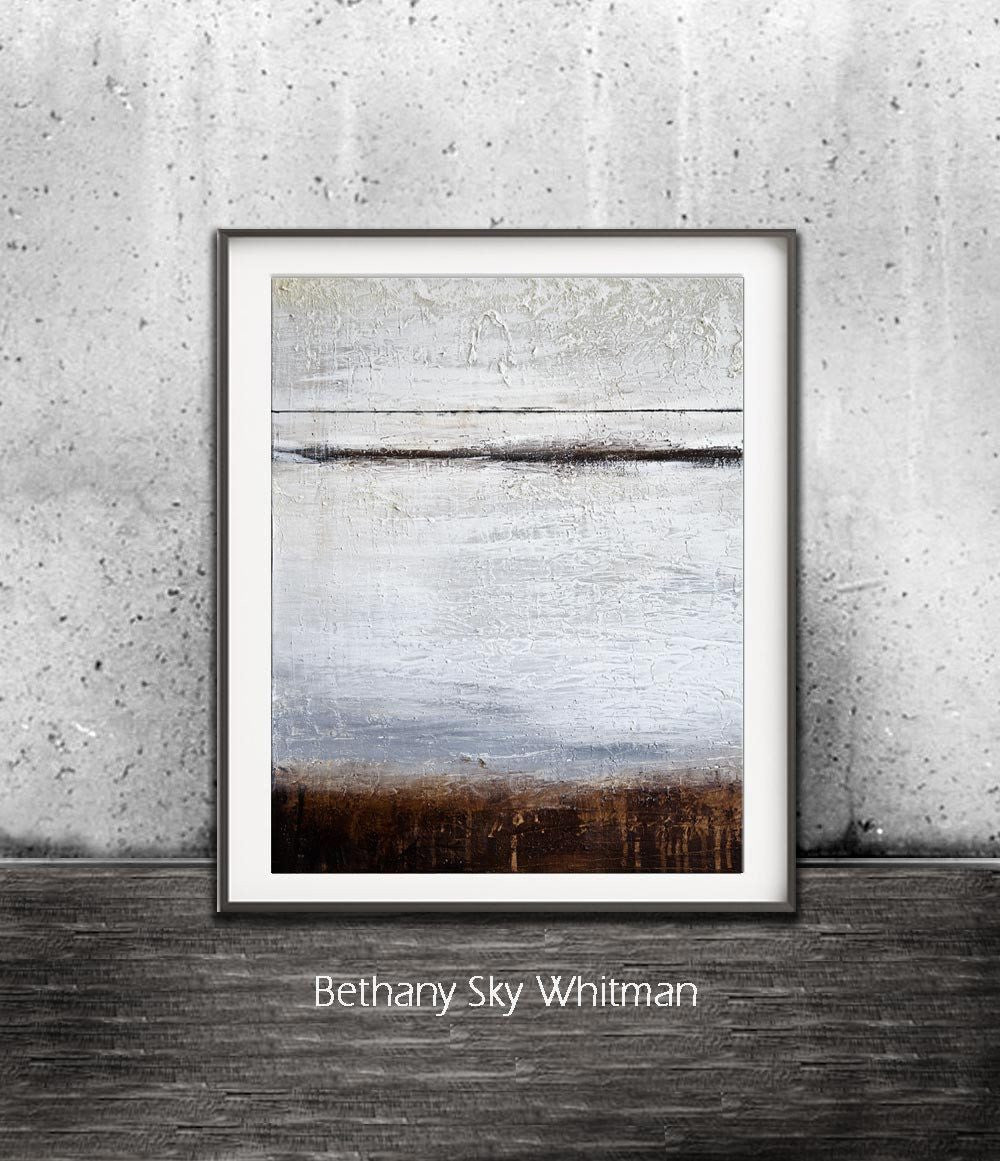 Digital download 16 x 20 large print wall art mixed media earth tones printable downloadable art Sky Whitman