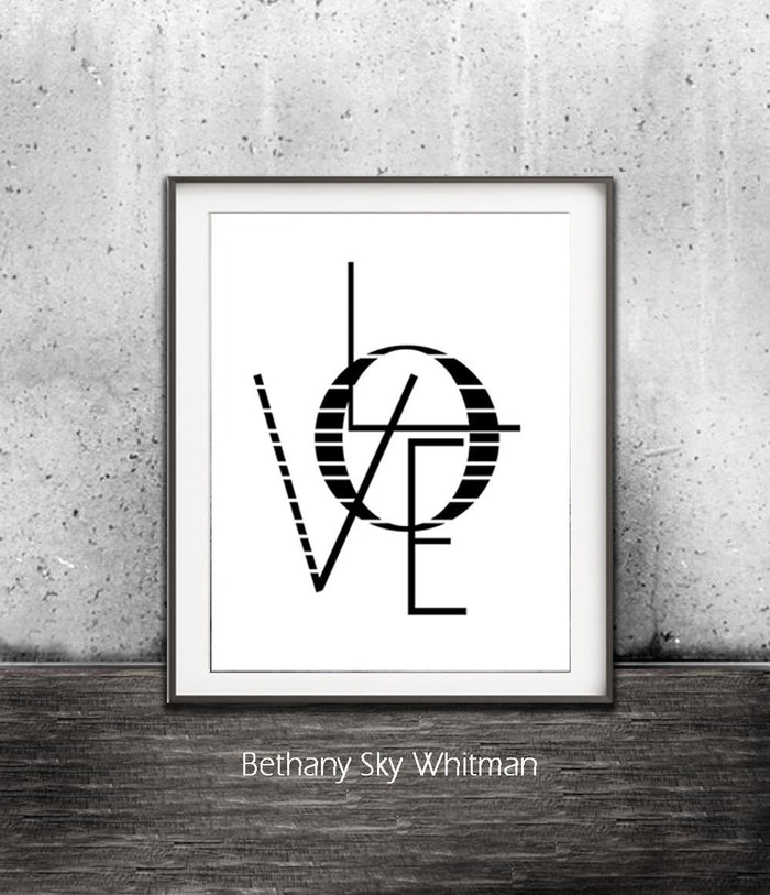 Love print digital art romance sayings quote print circle 3d Sky Whitman