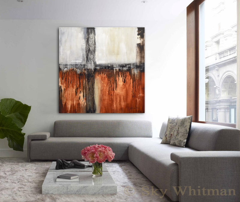 "NYC" Original Abstract Art 48x48 Large Painting