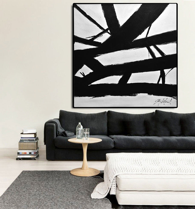 textured wall art black and white striped abstract art