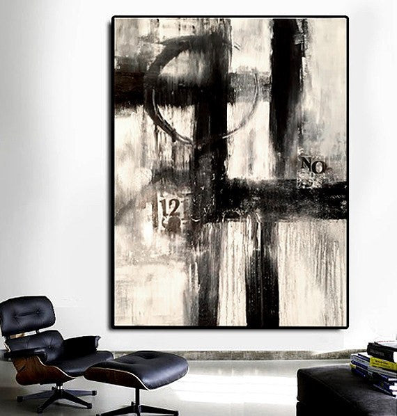 large black and white abstract painting urban art sky whitman
