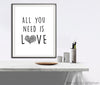11 x 14 instant print digital download 16 x 20 saying song quote all you need is love John Lennon 8 x 10 Sky Whitman fine art