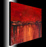 deep red modern oil painting original art sky whitman diepte kleur collection