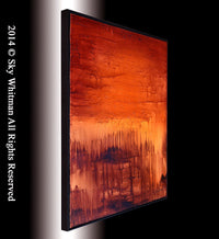 "Never Forget" Burnt Red Original Abstract Art