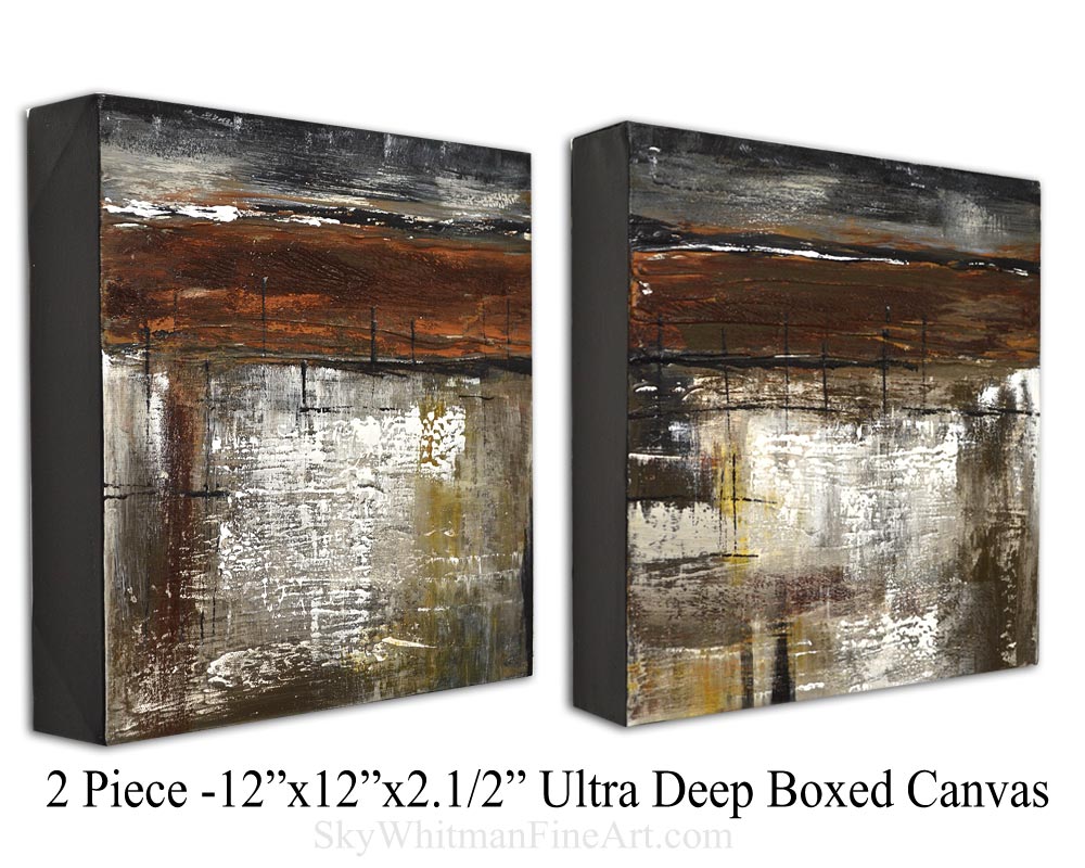 Diptych set of two paintings