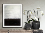 Landscape horizon black and white abstract print downloadable printable modern design Sky Whitman