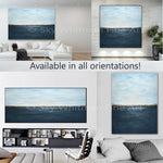 Deep Blue Seascape Oil Painting "Blue Horizons"