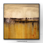 bright yellow contemporary painting amber modern art oil painting with high gloss finish textured sky whitman fine art