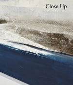 close up blue gray painting
