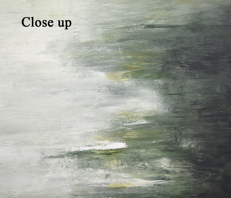 "Green is Golden" Large 48 x 48 Landscape Green Painting