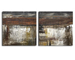 set of 2 abstract paintings whitman
