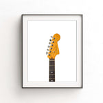 fender jazzmaster head stock print