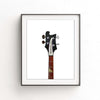 rickenbacker bass head stock print