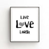 16 x 20 print live love laugh heart large loft style art print digital download Sky Whitman fine art