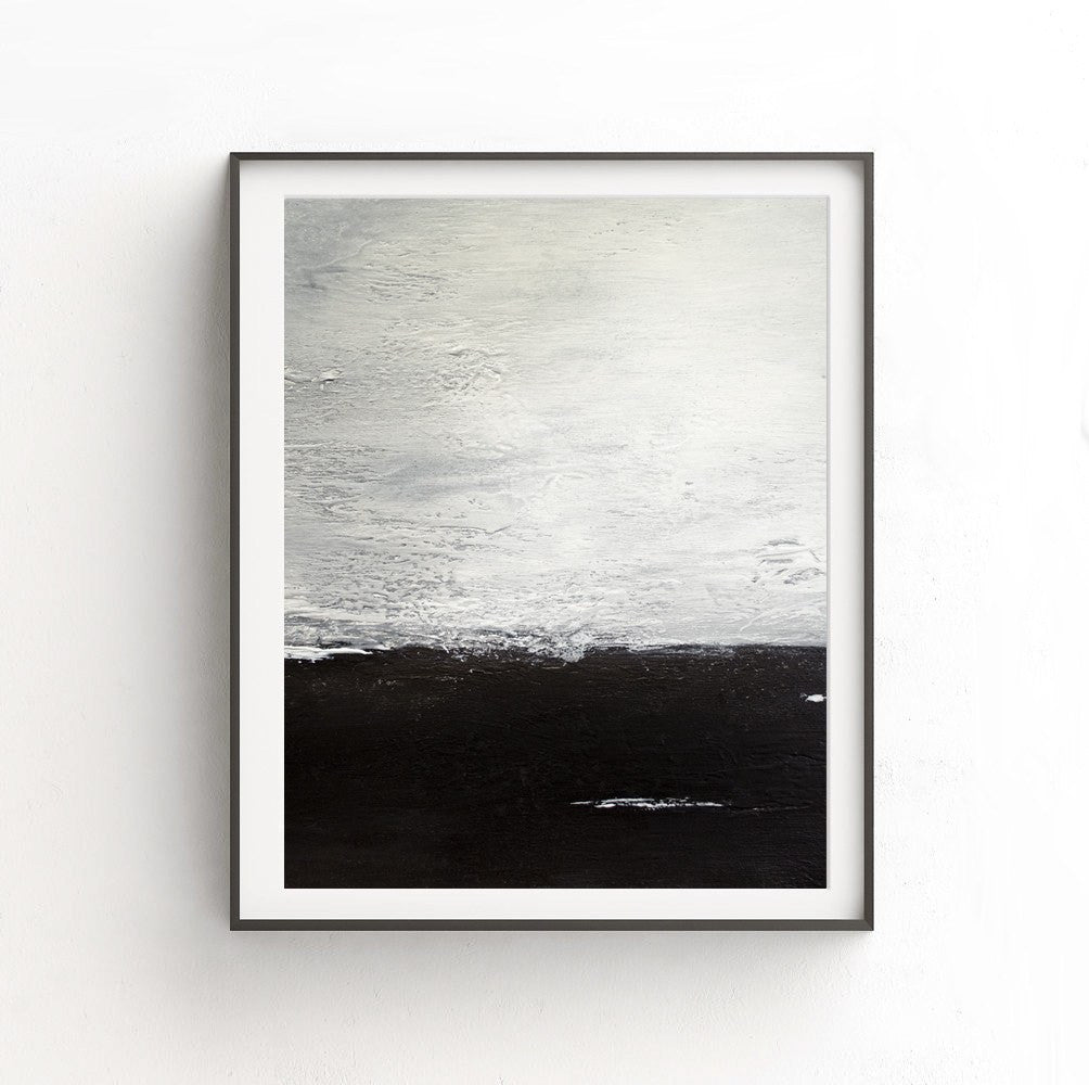 black and white print digital download art abstract landscape minimalistic minimalism accent piece Sky Whitman fine art