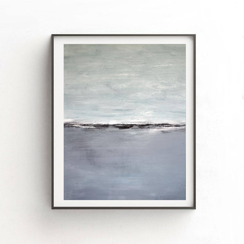 Sage print digital print downloadable print contemporary art horizon gray blue Sky Whitman Fine Art