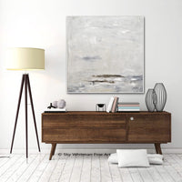 greige abstract art oil