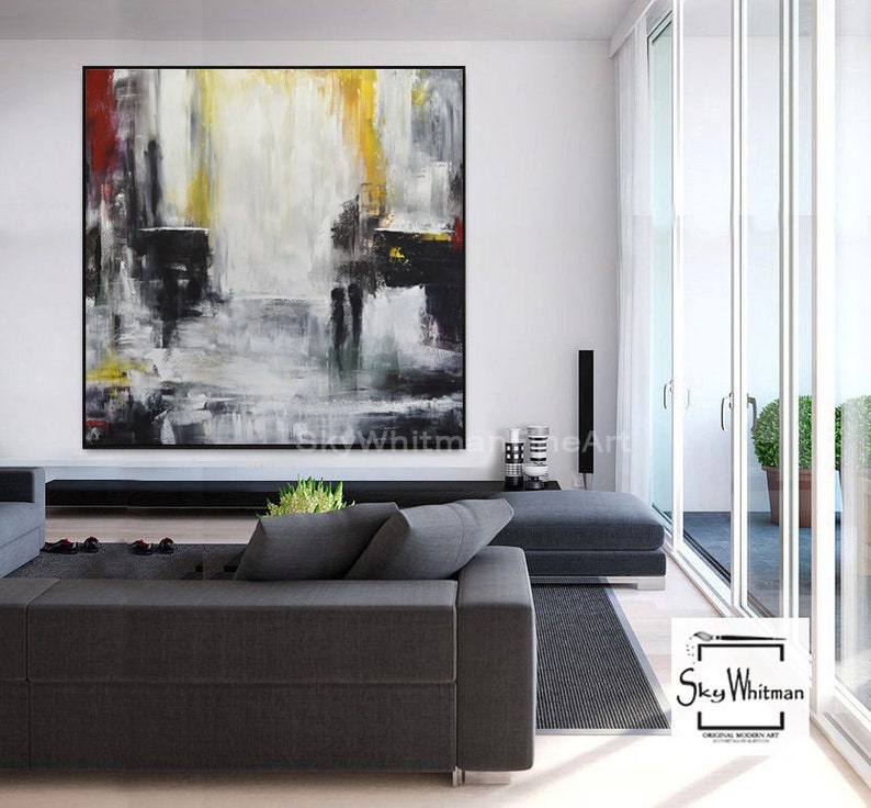 "Love the Chaos" 48x48 Abstract Oil Painting Modern Art