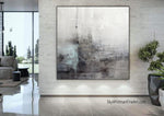 "Elevate" Original Gray Blue Abstract Painting