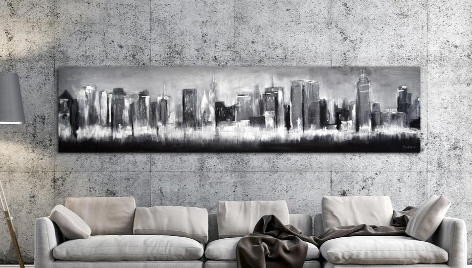 NYC skyline abstract urban art