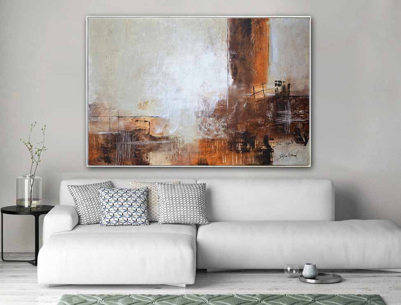 5 foot rust modern painting abstract oil painting on canvas sky whitman fine art