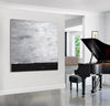 Oversized painting piano large abstract gray design wall art decor Sky Whitman