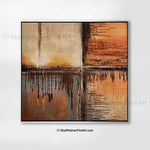 rust abstract painting Sky Whitman Chaotic Calm Collection