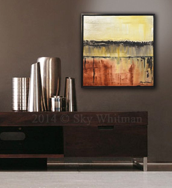 "MORE" Amber, Clay Diepte Kleur Abstract Painting