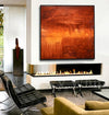 large red painting abstract art modern square artwork Sky Whitman
