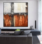 XXL painting rust large artwork modern design Sky Whitman 