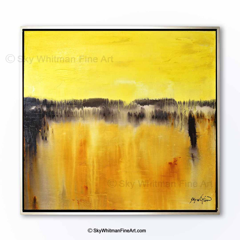 Yellow amber painting for sale shop amber oil paintings sky whitman fine art
