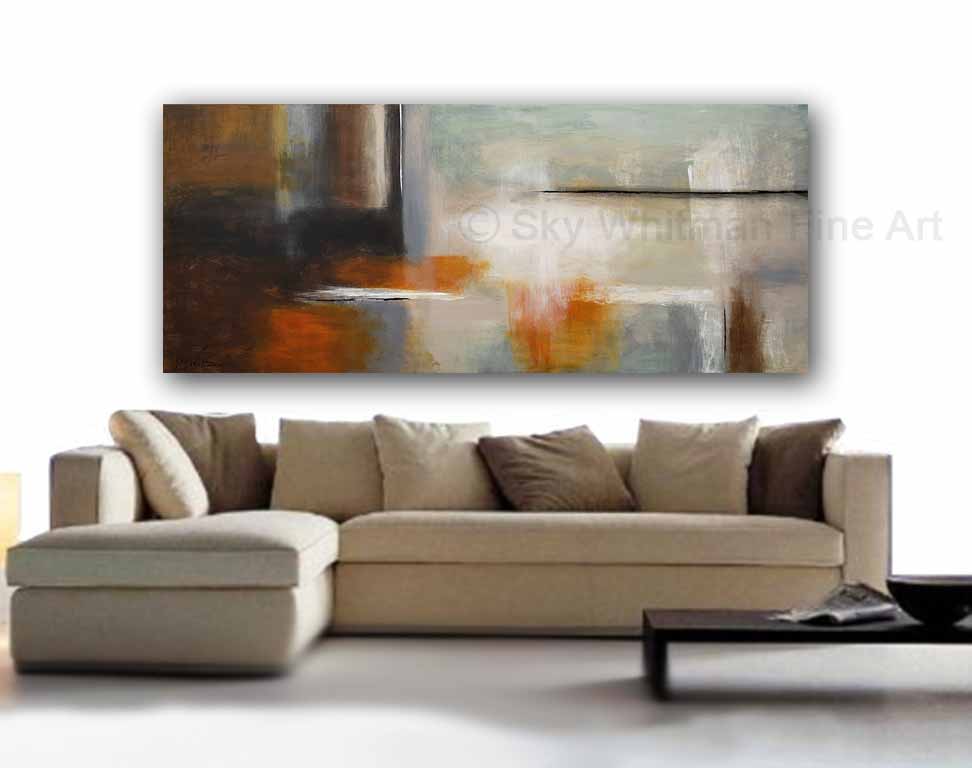 abstract oil painting sky whitman original art